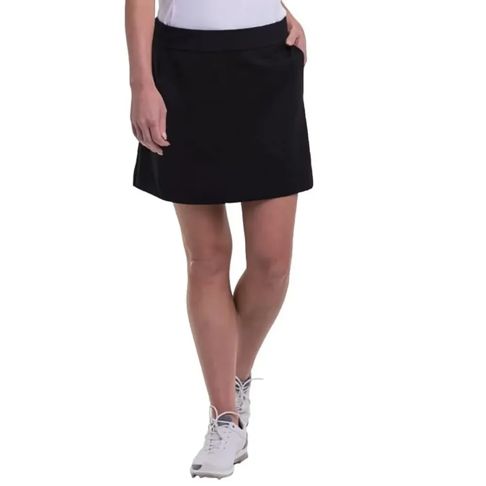 EP Pro Black Mesh Pleat Pull On Skort